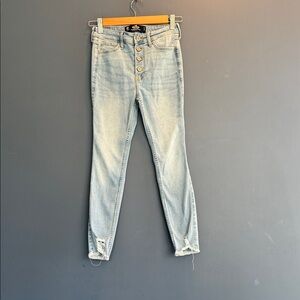 Hollister high rise cropped super skinny jeans
